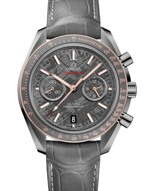 Omega Speedmaster "Moonwatch" Co-Axial Chronograph Meteorite Dial Grey Ceramic Leather Strap 311.63.44.51.99.002 - BRAND NEW