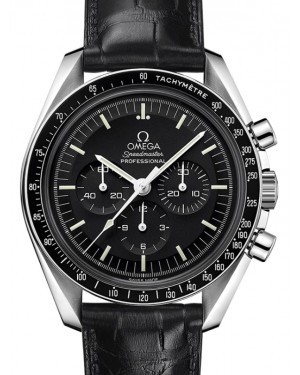 Omega Speedmaster Moonwatch Professional Chronograph 42mm Stainless Steel Black Dial Leather Strap 311.33.42.30.01.002 - BRAND NEW