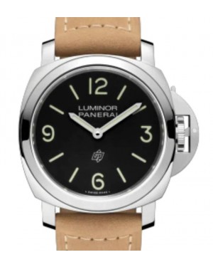 Panerai Luminor Base Logo Stainless Steel 44mm Black Dial Leather Strap PAM01086 - BRAND NEW