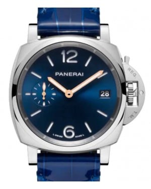 Panerai Luminor Due Piccolo Due Stainless Steel 38mm Blue Dial PAM01273 - BRAND NEW