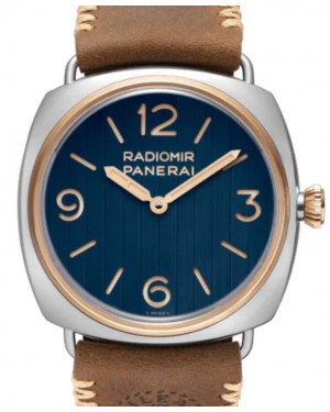 Panerai Radiomir Eilean Experience Stainless Steel 45mm Blue Dial Leather Strap PAM01244 - BRAND NEW