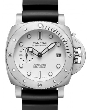 Panerai Submersible Bianco Stainless Steel 42mm White Dial PAM02223 - BRAND NEW