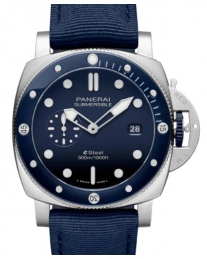 Panerai Submersible QuarantaQuattro ESteel™ Blu Profondo "Limited Edition" Stainless Steel 44mm Blue Dial Recycled PET Strap PAM01289 - BRAND NEW