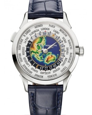Patek Philippe Complications Wolrd Time Rare Handcrafts White Gold Grand Feu Cloisonné Dial 38.5mm 5231G-001 - BRAND NEW