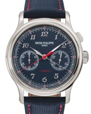 Patek Philippe Grand Complications 1/10th Second Monopusher Chronograph Platinum Blue Dial 41mm 5470P-001 - BRAND NEW