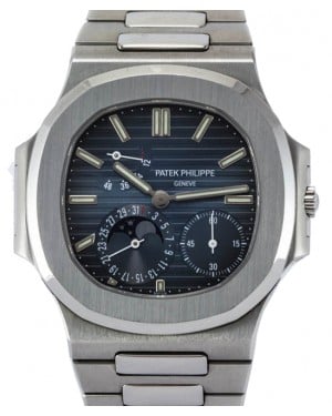Patek Philippe Nautilus 3712/1A-001 39mm Blue Index Moon Phase Date Power Reserve Stainless Steel 