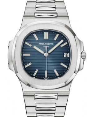 Patek Philippe Nautilus Date Sweep Seconds Stainless Steel Black Blue Dial 5711/1A-010 - BRAND NEW