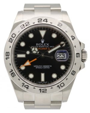 Rolex Explorer II "Steve McQueen" GMT Stainless Steel Black Dial 42mm Oyster Bracelet 216570 - BRAND NEW 