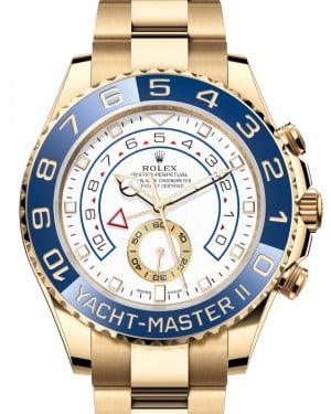 Rolex Yacht-Master II Yellow Gold White Dial Mercedes Hands 116688 - BRAND NEW