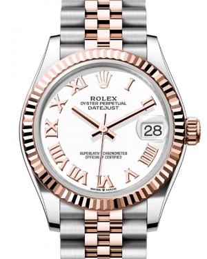 Rolex Datejust 31 Rose Gold/Steel White Dial & Fluted Bezel Jubilee Bracelet 278271 - BRAND NEW