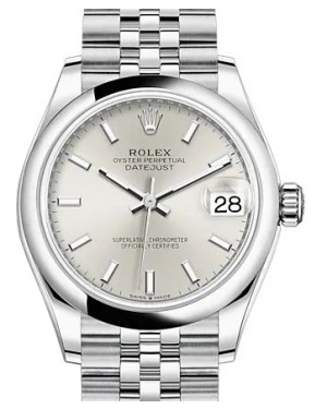 Rolex Datejust 31 Stainless Steel Silver Index Dial & Domed Bezel Jubilee Bracelet 278240 - BRAND NEW