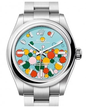 Rolex Oyster Perpetual 31 Turquoise Celebration-Motif Index Dial 277200 - BRAND NEW