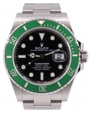 Rolex Submariner "Kermit" Date Stainless Steel Black 41mm Dial & Green Ceramic Bezel Oyster Bracelet 126610LV - PRE-OWNED