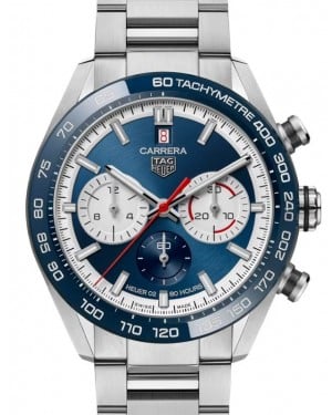 Tag Heuer Carrera 160 Years Anniversary Chronograph Stainless Steel/Ceramic 44mm Blue Dial CBN2A1E.BA0643 - BRAND NEW