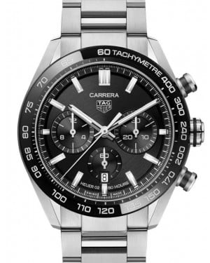 Tag Heuer Carrera Chronograph Stainless Steel/Ceramic 44mm Black Dial CBN2A1B.BA0643 - BRAND NEW