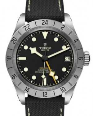 Tudor Black Bay PRO Stainless Steel Black Dial Rubber and Leather Strap 39mm M79470-0003 - BRAND NEW