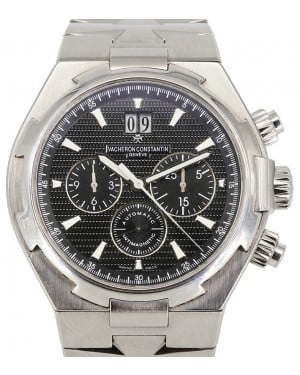 Vacheron Constantin Overseas Chronograph Stainless Steel Black Index Dial Steel Bracelet 49150/B01A - PRE-OWNED