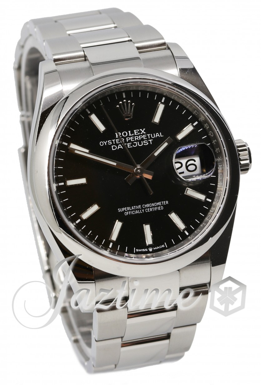 Rolex Datejust 36 Stainless Steel Black Index Dial ...