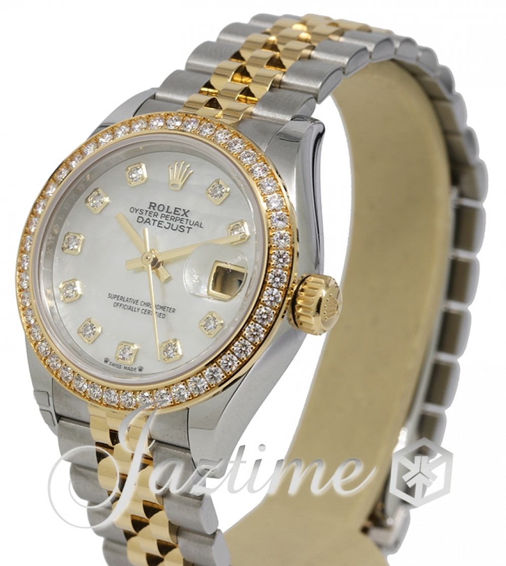 Rolex Lady Datejust 28 Yellow Gold/Steel White Mother of Pearl
