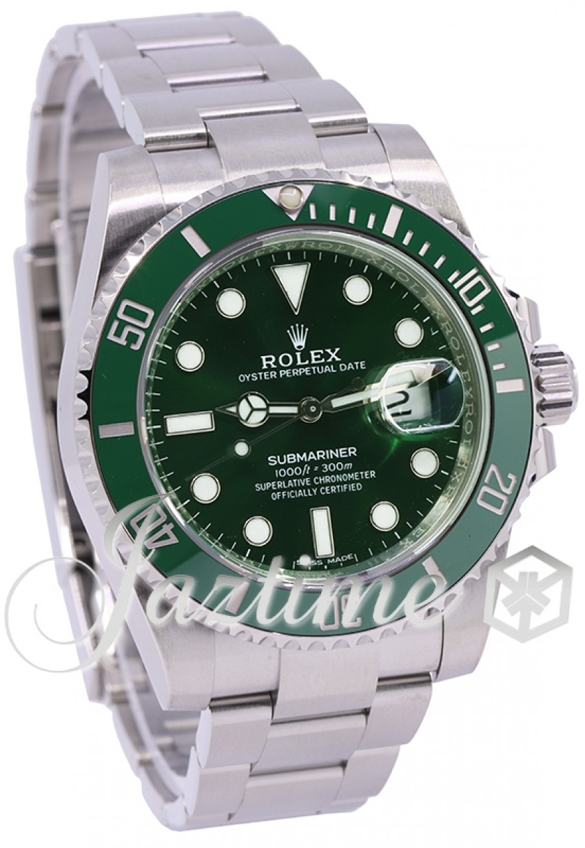 Rolex Submariner Date Hulk Stainless Steel 40mm Green Dial 116610LV