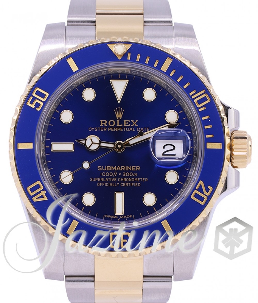 Rolex Submariner 116613LB Men's Blue Ceramic Two-Tone 18k Yellow Gold Stainless Steel Oyster - PRE-OWNED
