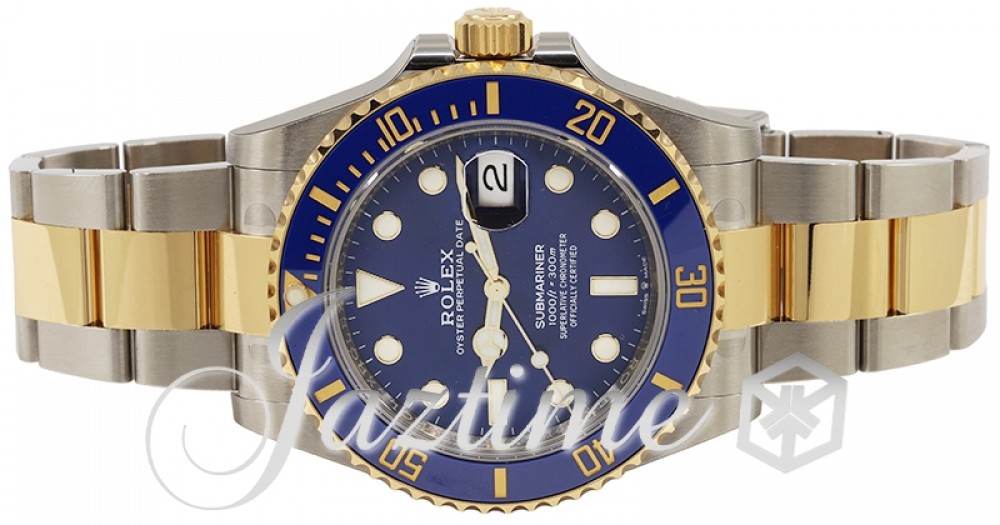 Rolex Submariner Date Yellow Gold/Steel Blue 41mm & Ceramic Bezel Oyster Bracelet 126613LB - BRAND NEW