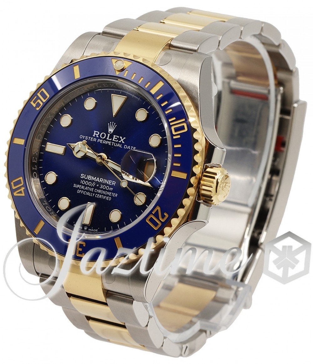Rolex Steel and Gold Submariner Date Watch - Blue Bezel - Blue Dial -  126613LB
