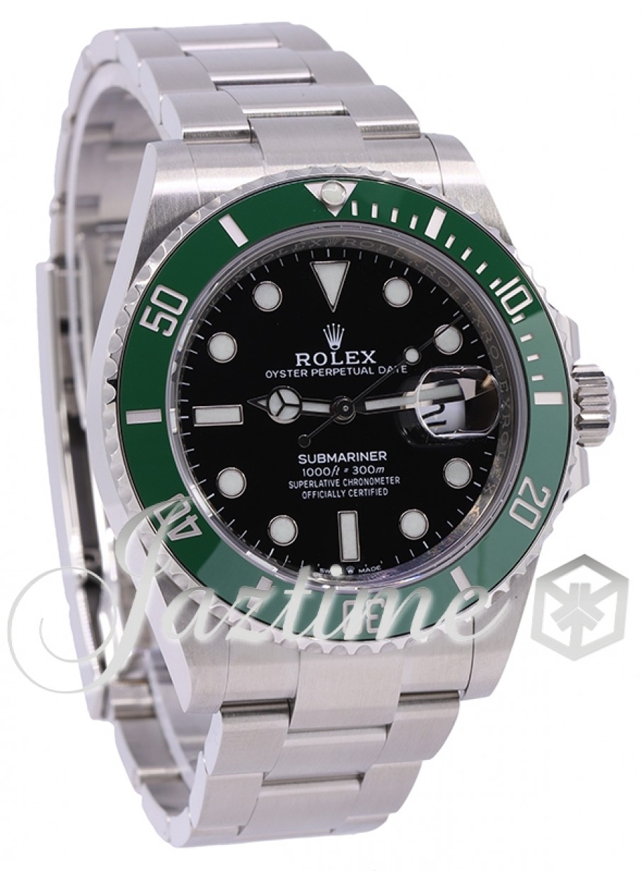 Rolex Submariner Date Kermit Steel Green Bezel Black Dial 40mm Watch B/P V  16610 - Jewels in Time