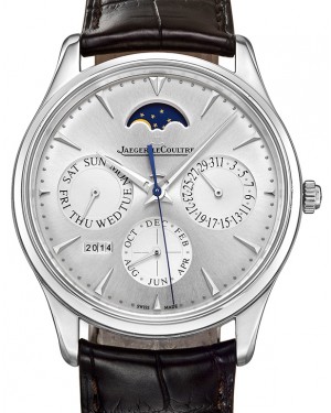 Jaeger-LeCoultre Calibre 868/1 Master Ultra Thin Perpetual 130842J Silver Index Stainless Steel Leather 39mm Automatic BRAND NEW