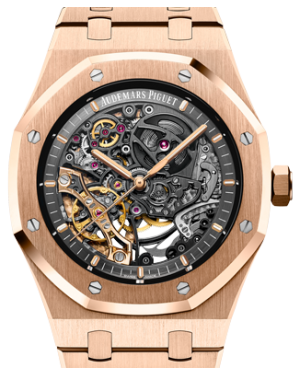 Audemars Piguet Royal Oak Double Balance Wheel Openworked 41mm Rose Gold Skeleton Dial 15407OR.OO.1220OR.01 - BRAND NEW
