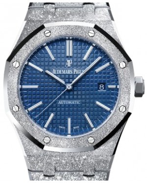 Audemars Piguet Royal Oak Frosted Gold 15410BC.GG.1224BC.01 Blue Index White Gold 41mm Automatic - BRAND NEW