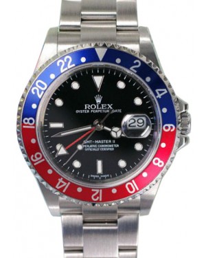Rolex GMT-Master II Stainless Steel 40mm "Pepsi" Blue/Red Bezel SEL Oyster Bracelet No Holes Case 16710 - PRE-OWNED 2004-08