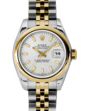 Rolex Lady-Datejust 26 179163-SLVSJ Silver Index Yellow Gold Stainless Steel Jubilee - BRAND NEW