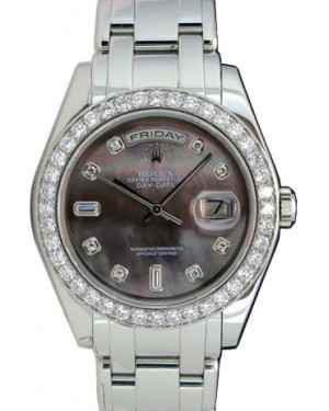 Rolex Day-Date Special Edition 18946-DMOPDDO 39mm Dark Mother of Pearl Diamond Platinum Oyster - BRAND NEW