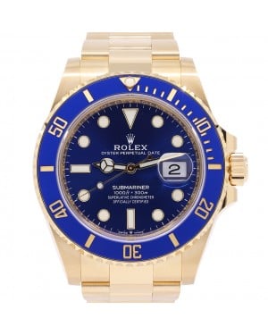 Rolex Submariner Date Yellow Gold Blue 41mm Dial & Ceramic Bezel Oyster Bracelet 126618LB - PRE-OWNED