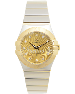 OMEGA 123.20.27.60.58.002 CONSTELLATION QUARTZ 27mm STEEL AND YELLOW GOLD BRAND NEW