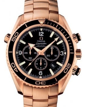 Omega 222.60.46.50.01.001 Planet Ocean 600M Co-Axial 45.5mm Black Rose Gold BRAND NEW