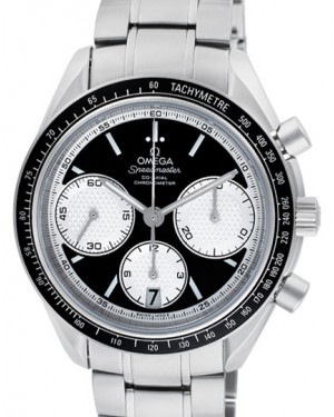 Omega 326.30.40.50.01.002 Speedmaster Racing Co-Axial Chronograph 40mm Black White Index Stainless Steel BRAND NEW