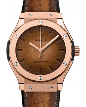 Hublot Classic Fusion 511.OX.0500.VR.BER16 Brown Index Rose Gold & Leather 45mm BRAND NEW