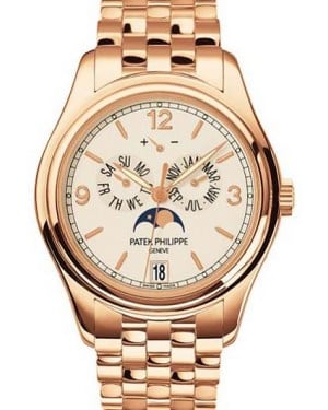 Patek Philippe Complications Annual Calendar Moon Phases Date Rose Gold Cream Dial 5146/1R-001 - BRAND NEW