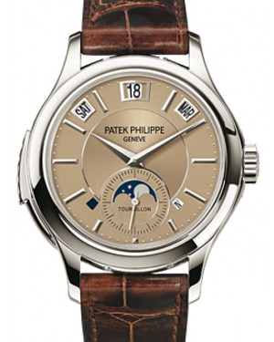 Patek Philippe 5207P-001 Grand Complications Day-Date Annual Calendar Moon Phase 41mm Honey Gold Index Platinum Leather Manual BRAND NEW