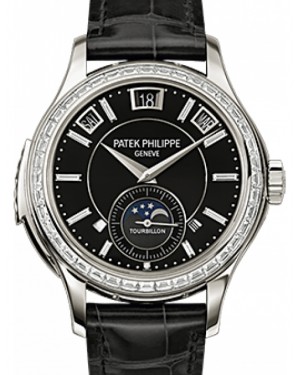Patek Philippe 5307P-001 Grand Complications Annual Calendar Day-Date Moon Phase 41mm Black Index Platinum Leather Manual BRAND NEW
