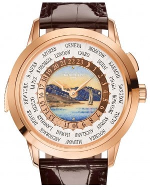 Patek Philippe World Time Minute Repeater Grand Complications 5531R-001 Enamel Rose Gold Leather 40.2mm - BRAND NEW