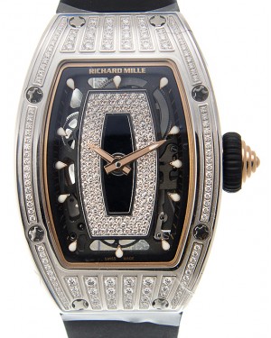 Richard Mille MED White Gold Diamond Set Black Automatic RM 07-01 - BRAND NEW