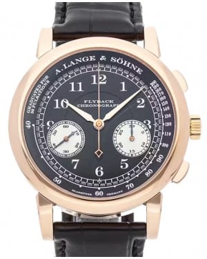 A Lange Sohne 1815 Flyback Chronograph Rose Gold 39mm Black Dial 401.031 - PRE OWNED