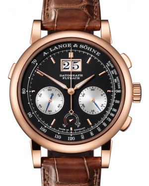 A Lange Sohne Saxonia Datograph Up/Down Pink Gold 41mm Black Dial 405.031 - BRAND NEW