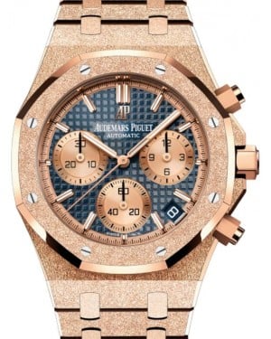 Audemars Piguet Royal Oak Frosted Gold Chronograph 41mm Blue Dial 26239OR.GG.1224OR.01 - BRAND NEW