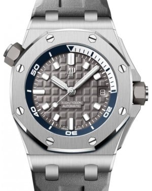 Audemars Piguet Royal Oak Offshore Diver 42mm Stainless Steel Grey Dial Rubber Strap 15720ST.OO.A009CA.01 - BRAND NEW 