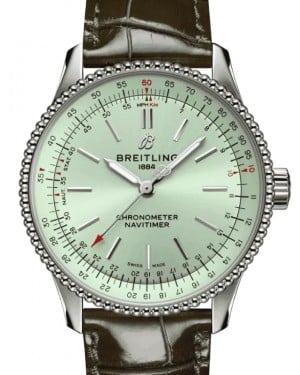 Breitling Navitimer Automatic 35 Stainless Steel Leather Strap A17395361L1P1 - BRAND NEW