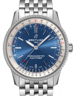 Breitling Navitimer Automatic 38 Stainless Steel 38mm Blue Dial Steel Bracelet A17325211C1A1 - BRAND NEW